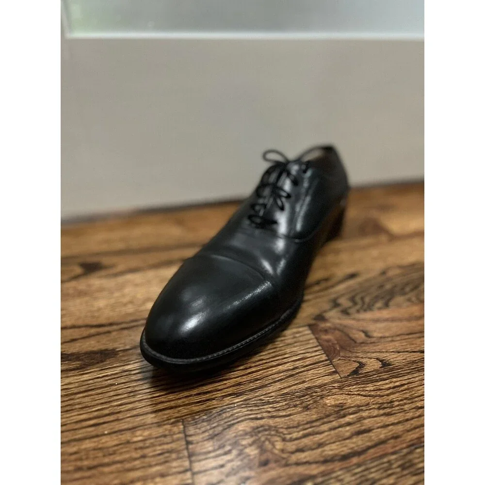 Johnston Murphy Mens Black Leather Dress Shoes Size 11.5 Used Couple Of Times